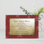 軍隊の遠くにパーティー金ゴールドと赤 招待状 (スタンド正面)