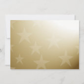 軍隊の遠くにパーティー金ゴールドと赤 招待状 (裏面)