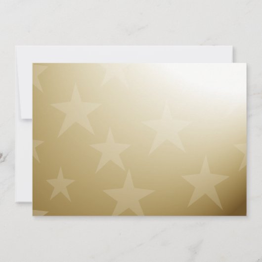 軍隊の遠くにパーティー金ゴールドと赤 招待状 (裏面)