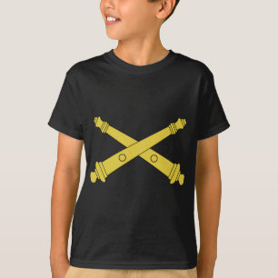 軍隊の野戦砲兵の記章-交差させた大砲 Tシャツ