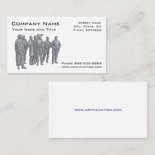 軍隊の飛行士の軍の名刺 名刺 (正面/裏面)