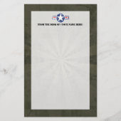 軍隊の飛行隊のヴィンテージ 便箋 (正面)