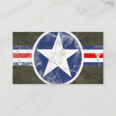 軍隊の飛行隊のヴィンテージ 名刺 (裏面)