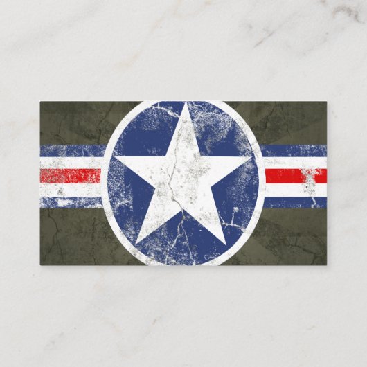 軍隊の飛行隊のヴィンテージ 名刺 (裏面)