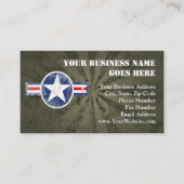 軍隊の飛行隊のヴィンテージ 名刺 (正面)