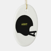 軍隊の黒騎士のヴィンテージのフットボール用ヘルメットのロゴ セラミックオーナメント (右)