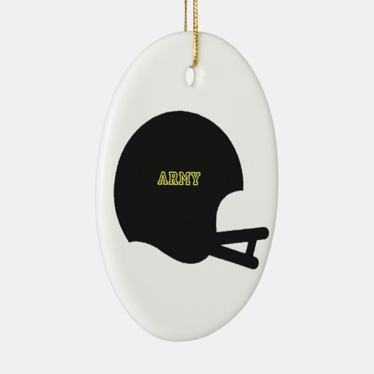 軍隊の黒騎士のヴィンテージのフットボール用ヘルメットのロゴ セラミックオーナメント (右)