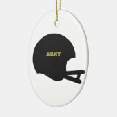 軍隊の黒騎士のヴィンテージのフットボール用ヘルメットのロゴ セラミックオーナメント (左)