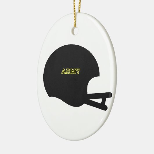 軍隊の黒騎士のヴィンテージのフットボール用ヘルメットのロゴ セラミックオーナメント (左)
