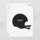 軍隊の黒騎士のヴィンテージのフットボール用ヘルメットのロゴ ポストカード (正面/裏面)