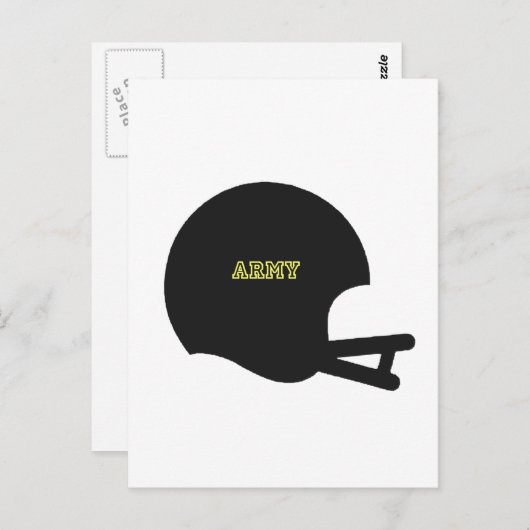 軍隊の黒騎士のヴィンテージのフットボール用ヘルメットのロゴ ポストカード (正面/裏面)