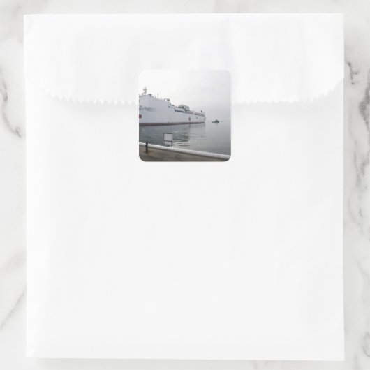 軍隊のSealift Command病院船 スクエアシール (バッグ)