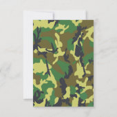 軍隊はパーティーRSVPを離れて送ります 出欠カード (裏面)