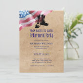 軍隊はブーツからスーツまで引退!米国国旗 招待状 (スタンド正面)