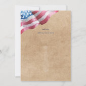 軍隊はブーツからスーツまで引退!米国国旗 招待状 (裏面)