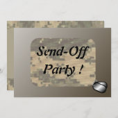 軍隊は愛国心が強いパーティーを離れて送ります 招待状 (正面/裏面)