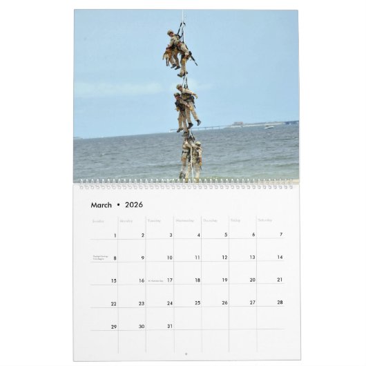 軍隊は現役の任務の後をつけます カレンダー (3月 2026)