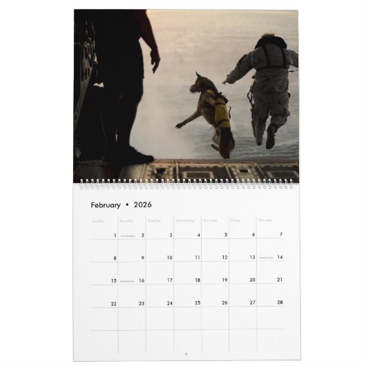軍隊は現役の任務の後をつけます カレンダー (2月 2026)