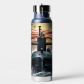 軍隊は私たち保護の名誉パーソナライズされた ウォーターボトル (左面)