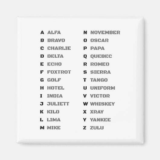 軍隊ふりがな マグネット (正面)