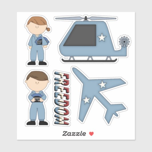 軍隊をテーマにしたエアフォースシール シール (シート)