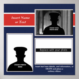 軍隊をテーマにしたフォトコラージュ ポスター