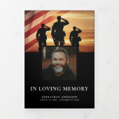 軍隊を愛する思い出モダンに5-Photoメモリアル 三つ折りプログラム (カバー)