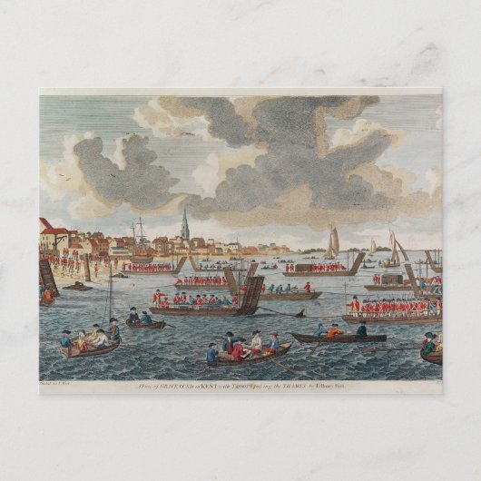 軍隊を持つグレーブゼンドの見解 ポストカード (正面)