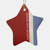 軍隊を支援および愛国心が強い退役軍人の軍隊 セラミックオーナメント (左)