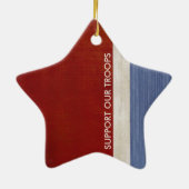 軍隊を支援および愛国心が強い退役軍人の軍隊 セラミックオーナメント (裏面)