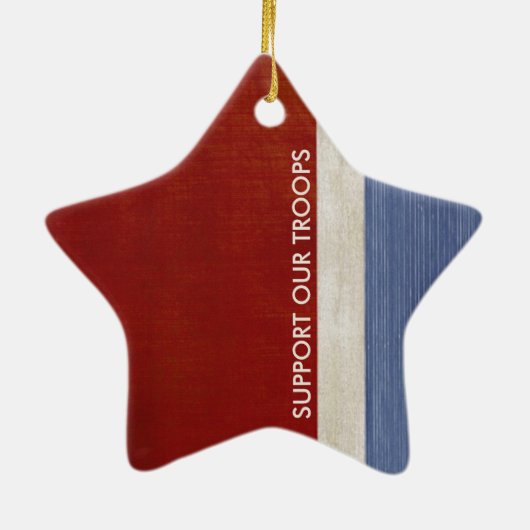 軍隊を支援および愛国心が強い退役軍人の軍隊 セラミックオーナメント (裏面)