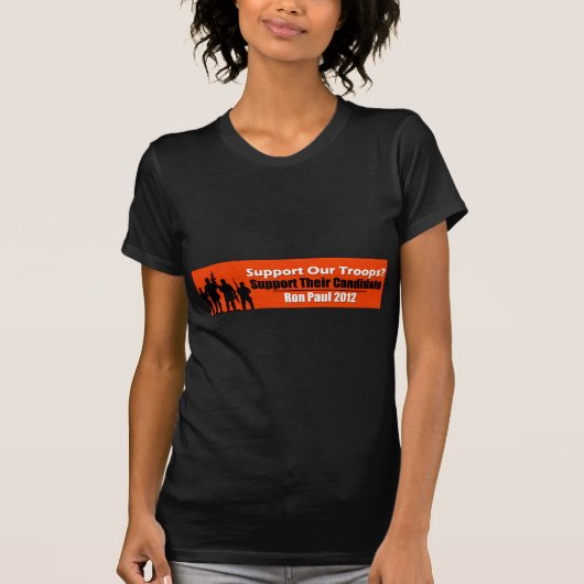軍隊を支援か。 候補者を支えて下さい! Tシャツ (正面)