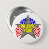 軍隊を支援は家ボタンを歓迎します 缶バッジ (正面&裏面)