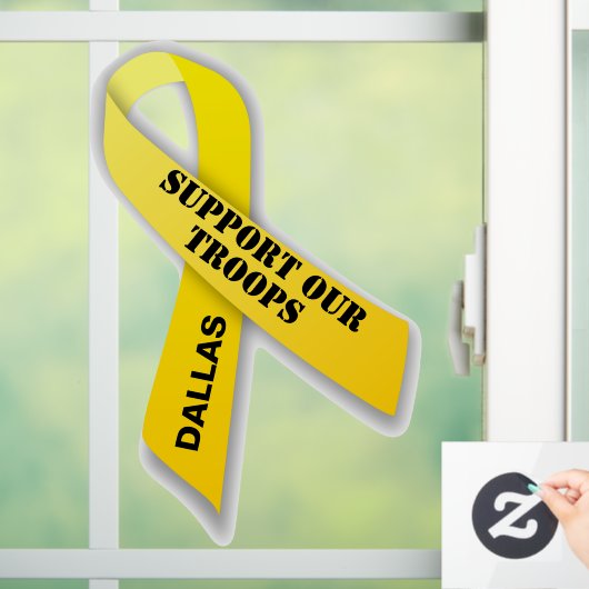 軍隊を支援イエローリボン ウィンドウサイン (ホーム)