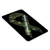 軍隊を支援グリーン迷彩柄リボン磁石 マグネット (右側)