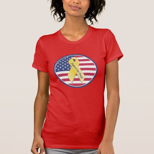 軍隊を支援ティー Tシャツ (正面)