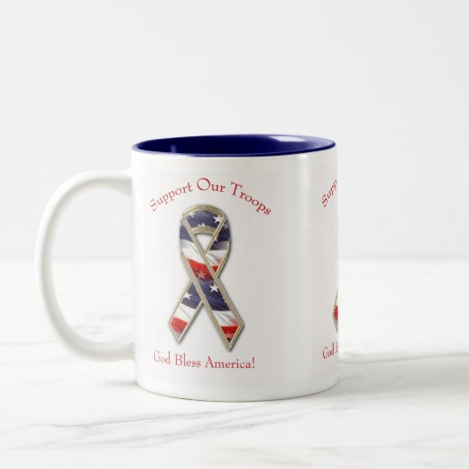 軍隊を支援マグス ツートーンマグカップ (左)