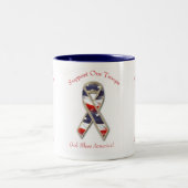 軍隊を支援マグス ツートーンマグカップ (中央)