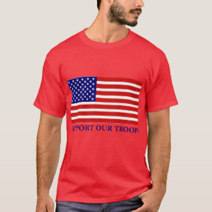 軍隊を支援国旗のTシャツ Tシャツ