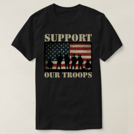 軍隊を支援米国国旗 Tシャツ