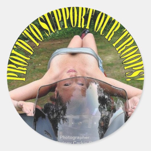 軍隊を支援誇りを持ったへ鈴木ひゃぶさサークル ラウンドシール (正面)