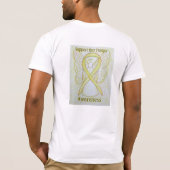軍隊を支援認識度リボンエンジェルティー Tシャツ (裏面)