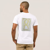 軍隊を支援認識度リボンエンジェルティー Tシャツ (裏面フル)