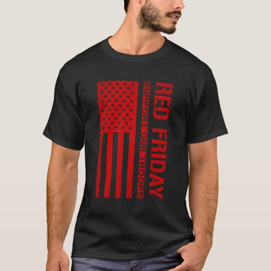 軍隊を支援赤金曜日 Tシャツ (正面)