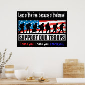 軍隊を支援24.00インチX 33.60インチ以下ポスター ポスター (キッチン)