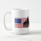 軍隊を支援 コーヒーマグカップ (左)