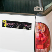 軍隊を支援 バンパーステッカー (トラック上)