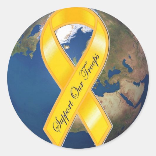 軍隊を支援 ラウンドシール (正面)