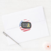 軍隊を支援 ラウンドシール (封筒)