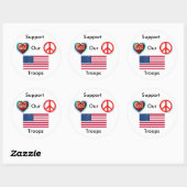 軍隊を支援，平和，愛の神 ラウンドシール (シート)